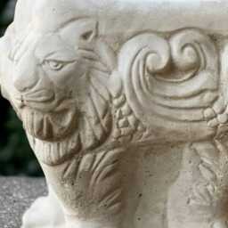 Fantasy Flower Pot Statue Concrete Planter Sculpture Outdoor Plant Decoration Handmade King Lions Art Lion Lover Gift Yard - thumbnail 3