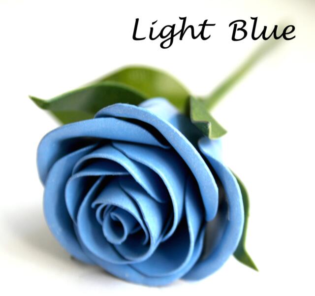 Light Blue Steel Rose New Baby Boy Gift - image 1