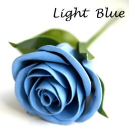 Light Blue Steel Rose New Baby Boy Gift - thumbnail 2