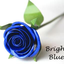 Light Blue Steel Rose New Baby Boy Gift - thumbnail 3