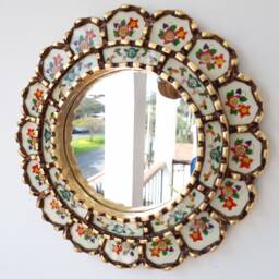 "Peruvian Mirrors ""Harmoniosa 30cm Ivory"