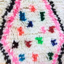 Hand Knotted Moroccan Rug Authentic Wool Berber Azilal Rug - thumbnail 4
