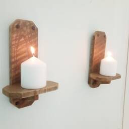 A Pair Of Candle Sconces. Please Read P&p Restrictions On This Order Under Description - thumbnail 2