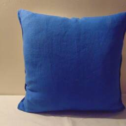 Designers Guild Fabric 100% Linen Embroidery Montsuki Cobalt Cushion Cover - thumbnail 2