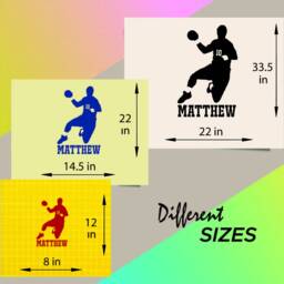 In-Style Decals Wall Vinyl Decal Home Decor Art Sticker Custom Name Boy Man Handball Player Sports Sportsman Teen Room Mural Design 223 - thumbnail 2
