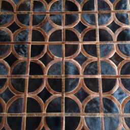 Cowhide Patchwork Rug Palermo Brown Caramel - Handmade Leather - thumbnail 2