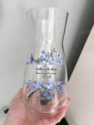 Personalised Mother Of The Bride Vase, Floral Anniversary Gift, Personalised Mother Bride Gift - thumbnail 1