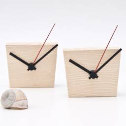Small Modern Wall Clock, Unique Wood Clock Eiko - thumbnail 2