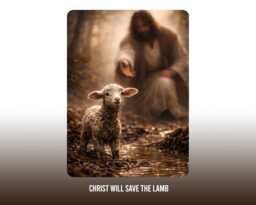 Jesus & Lamb Printable Art, Christian Wall Decor - Digital Download - thumbnail 1