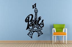 Paris France Eiffel Tower Wall Decal Vinyl Sticker Mural Room Decor L1708 - thumbnail 1