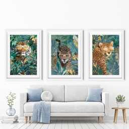 Big Cats Framed Art Print Trio - thumbnail 2