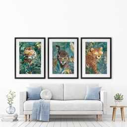 Big Cats Framed Art Print Trio - thumbnail 4