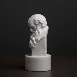 Marble Bust Head Of An Old Man By Augustin Pajou Carved Statue Artist Sculpture - thumbnail 4
