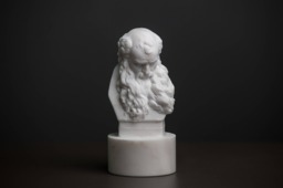 Marble Bust Head Of An Old Man By Augustin Pajou Carved Statue Artist Sculpture - thumbnail 1