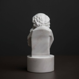 Marble Bust Head Of An Old Man By Augustin Pajou Carved Statue Artist Sculpture - thumbnail 3
