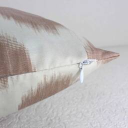 Hand Dyed Brown Dot Ikat Pillow Cover - thumbnail 3