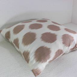 Hand Dyed Brown Dot Ikat Pillow Cover - thumbnail 2