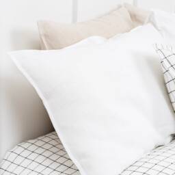 Natural Linen Pillow Cover, Stonewashed Organic Flax, Pure Pillowcase - thumbnail 2