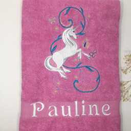 Unicorn 06 Pegasus Guest Towel/Hand Bath 470-500 G/Meter Fairy Tale Name Personalized Embroidery - thumbnail 3