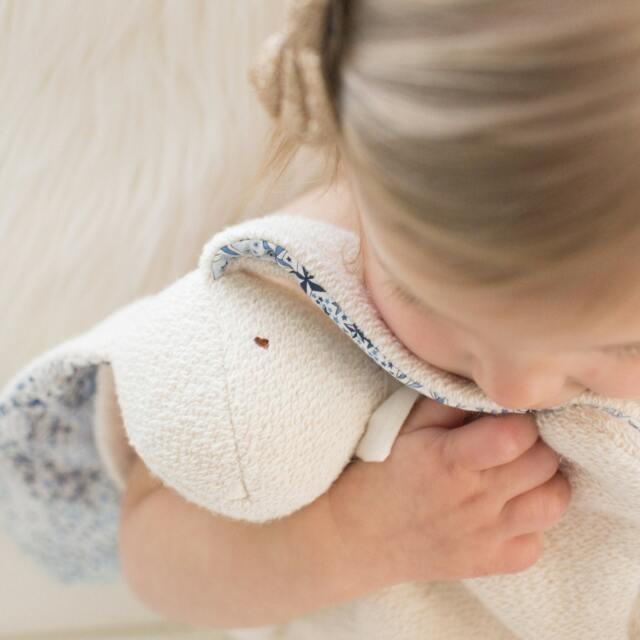 "Heirloom Bunny Lovey - Personalized Gift Organic Cotton + Liberty Of London ""Adelajda" - image 1