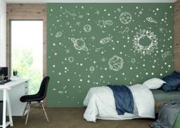Sale Hand Drawn Space Wall Decal Solar System, Planets, Stars - thumbnail 1