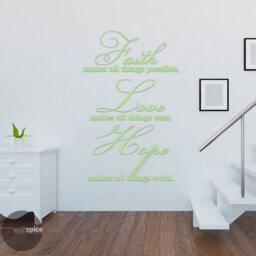 Faith Makes All Things Possible Love Hope Vinyl Wall Decal Sticker - thumbnail 2