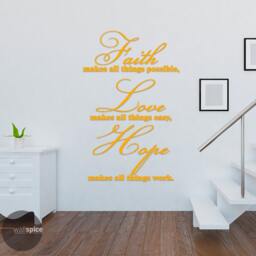 Faith Makes All Things Possible Love Hope Vinyl Wall Decal Sticker - thumbnail 3