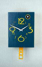 Blue Cuckoo Clock, Large Numbers & Small