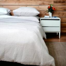 White Waffle Cotton Duvet Cover Set, All Sizes - thumbnail 3