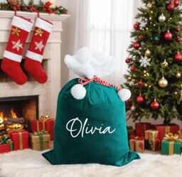 Santa Bag With Name, Christmas Gift Bag, 2025 Large Sack, Christmas Stocking Bag, Holiday Gift Bag, Santa Bag, Gift For Kids
