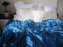 Petroleum Teal Velvet Duvet Cover - Shabby Chic Bedding