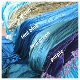 Petroleum Teal Velvet Duvet Cover - Shabby Chic Bedding - thumbnail 3