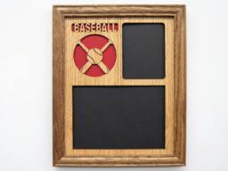 Baseball Picture Frame - 8x10 Holds 5x7 & 3x4 Photos - thumbnail 1