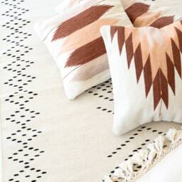 Boho Pillow, Oaxaca Mexican Cushion, Decorative Throw Handwoven Wool Cushion, Boho Throw Pillow, Woven Textile Cushion - thumbnail 2