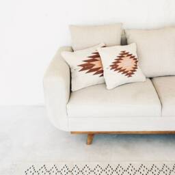Boho Pillow, Oaxaca Mexican Cushion, Decorative Throw Handwoven Wool Cushion, Boho Throw Pillow, Woven Textile Cushion - thumbnail 3