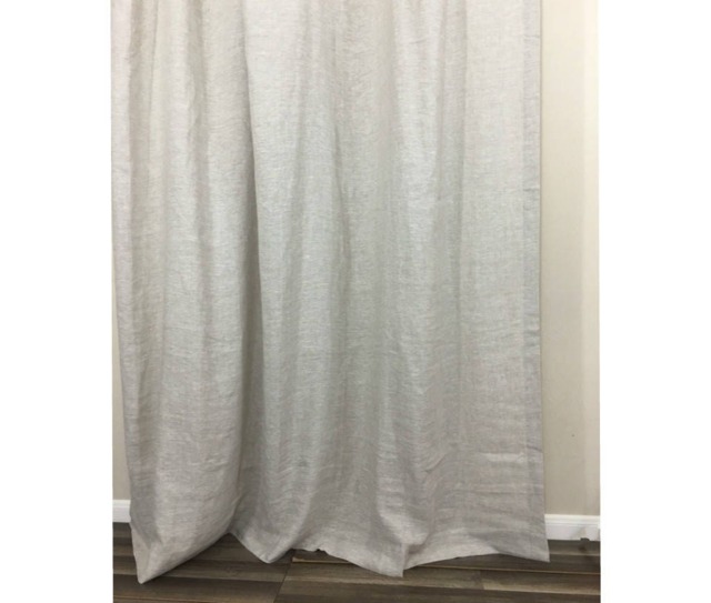A Pair Of Natural Linen Flax Curtains, Custom Linen Extra Long Size - image 1