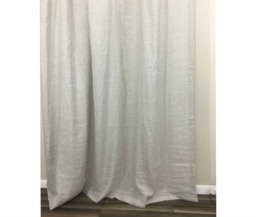 A Pair Of Natural Linen Flax Curtains, Custom Linen Extra Long Size