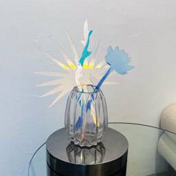 Exotic Future Flowers - Objects D'art, Decorative Flowers, Acrylic Bouquet, Iridescent Home Decore, Retro Romantic Exotic, Funky Homeware - thumbnail 2