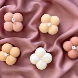 Mini Soy Bubble Candle Set - Unscented Home Decor, Wedding Favors - thumbnail 2