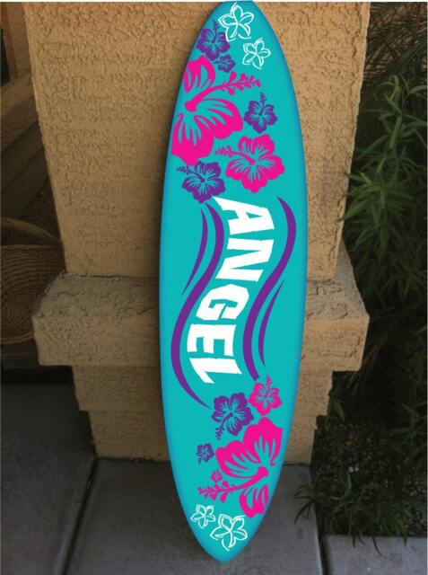 Custom Surfboard Wall Decor Hawaiian Beach Art, Personalized Name - image 1