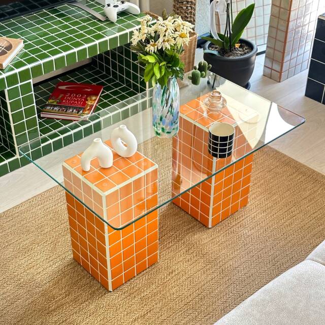 Tiled Glass Coffee Table, Lucent - image 1