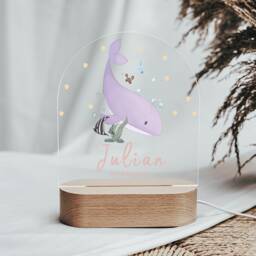 Cute Kawaii Whale Lamp For Bedroom Decor, Night Light With Dimmable, Birthday Gift Ideas Baby Toddler Children Girls - thumbnail 2
