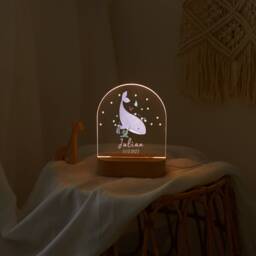 Cute Kawaii Whale Lamp For Bedroom Decor, Night Light With Dimmable, Birthday Gift Ideas Baby Toddler Children Girls - thumbnail 1