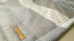 stripes - Patchwork Baby Blanket Bedspread Cuddly Blanket With Name - thumbnail 1