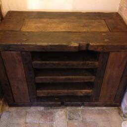 Rustic Tv Unit Made From Old French Wood - thumbnail 4