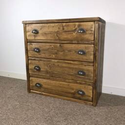 Extra Chunky Recliamed Pine Chest Of Drawers With 4 Hoomaniatessa Custom - thumbnail 2