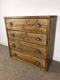 Extra Chunky Recliamed Pine Chest Of Drawers With 4 Hoomaniatessa Custom
