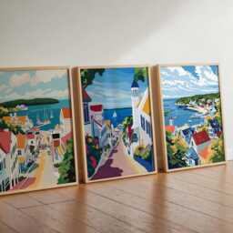Set Of 3 Mackinac Island Posters, Michigan Usa Travel Prints, Coastal Wall Art Sets, Scenic Landscape Poster Decor, Print Gift - thumbnail 2