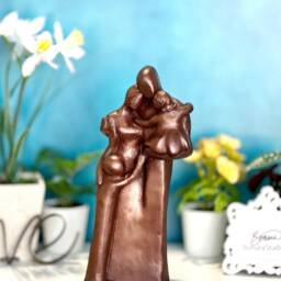 Embracing Love Copper Family Of Four Sculpture - Perfect For Christmas Or 7Th Anniversary Celebrations 9Fo4Tc - thumbnail 3