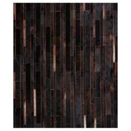 Brown Cowhide Patchwork Rug in Stripes By Shine Rugs - Various Sizes - thumbnail 1